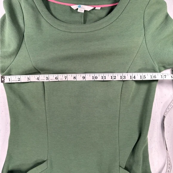 Boden Green Scoop-Neck Midi Shift Dress - Picture 4 of 6